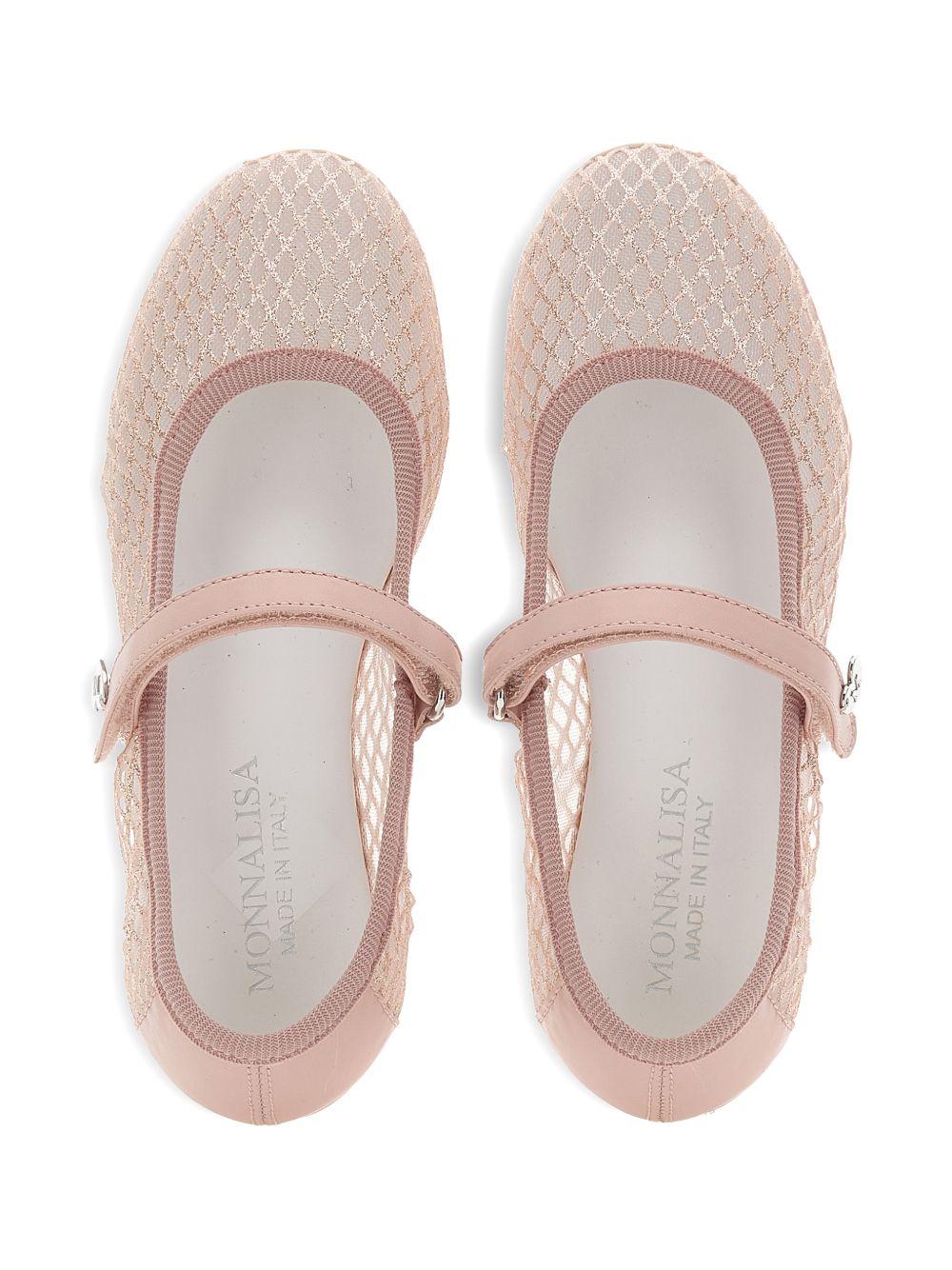Ballerine per bambina Monnalisa rosa con applicazione cuore 87G002 7704 0091 MONNALISA KIDS 