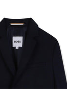 Blazer monopetto per bambino BOSS Kids blu con revers classici J52382 862 BOSS KIDS 