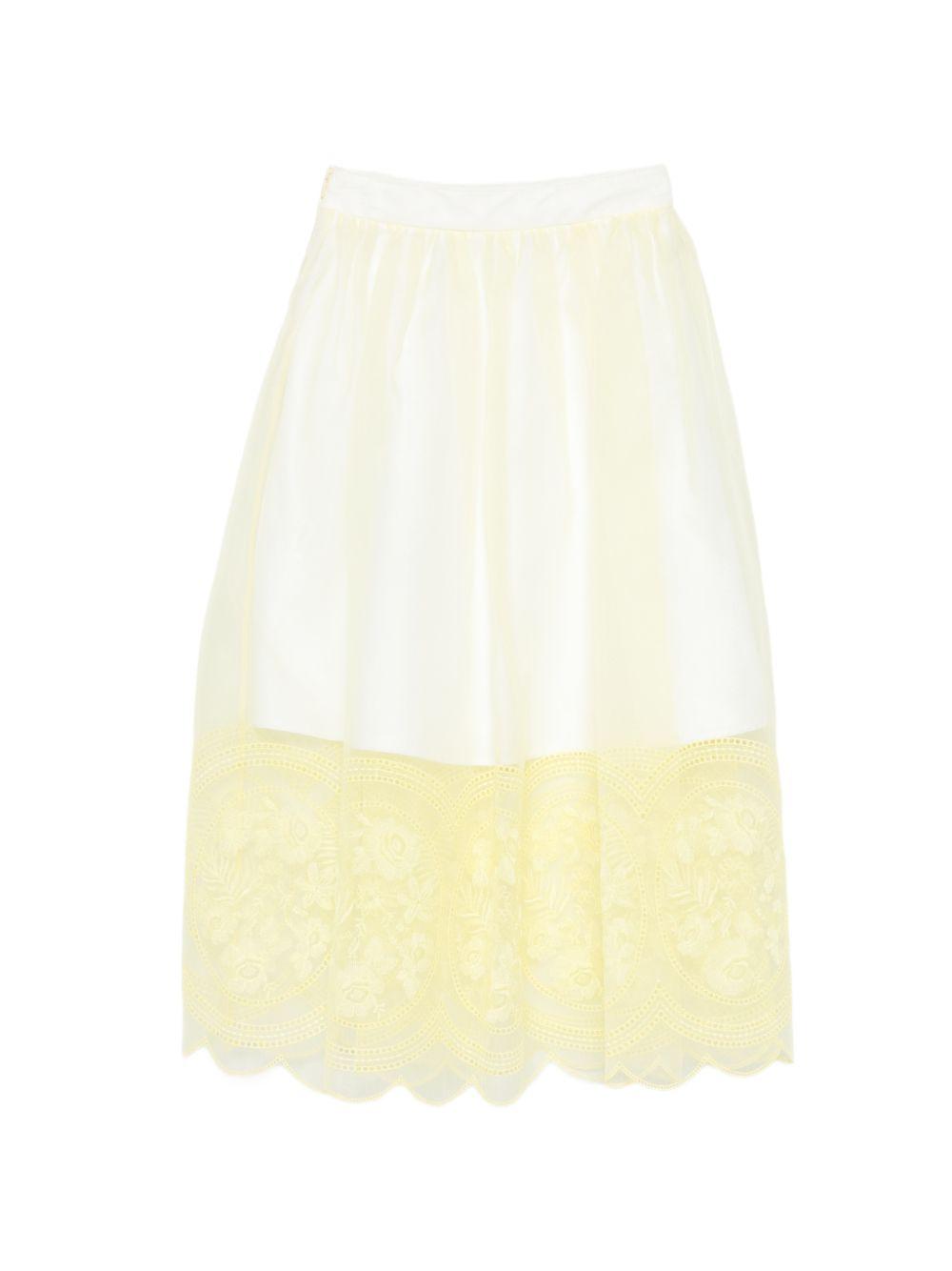 Gonna per bambina Elie Saab Junior gialla con design ricamato EFGO038MXTS1110 YEL ElIE SAAB KIDS 