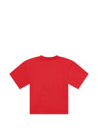 T-shirt da bambino Moschino Kids rossa con stampa orsacchiotti HUM05PLAA23 50109 MOSCHINO KIDS 