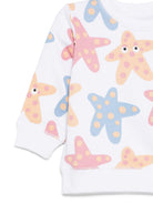 Felpa per neonati Stella McCartney Kids bianca con stampa grafica stelle marine TY4070 Z3572 100MC STELLA McCARTNEY KIDS 