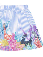 Gonna per bambina Stella Jean Kids multicolore con stampa grafica animali SS26SJG615 G017 STELLA JEAN KIDS 