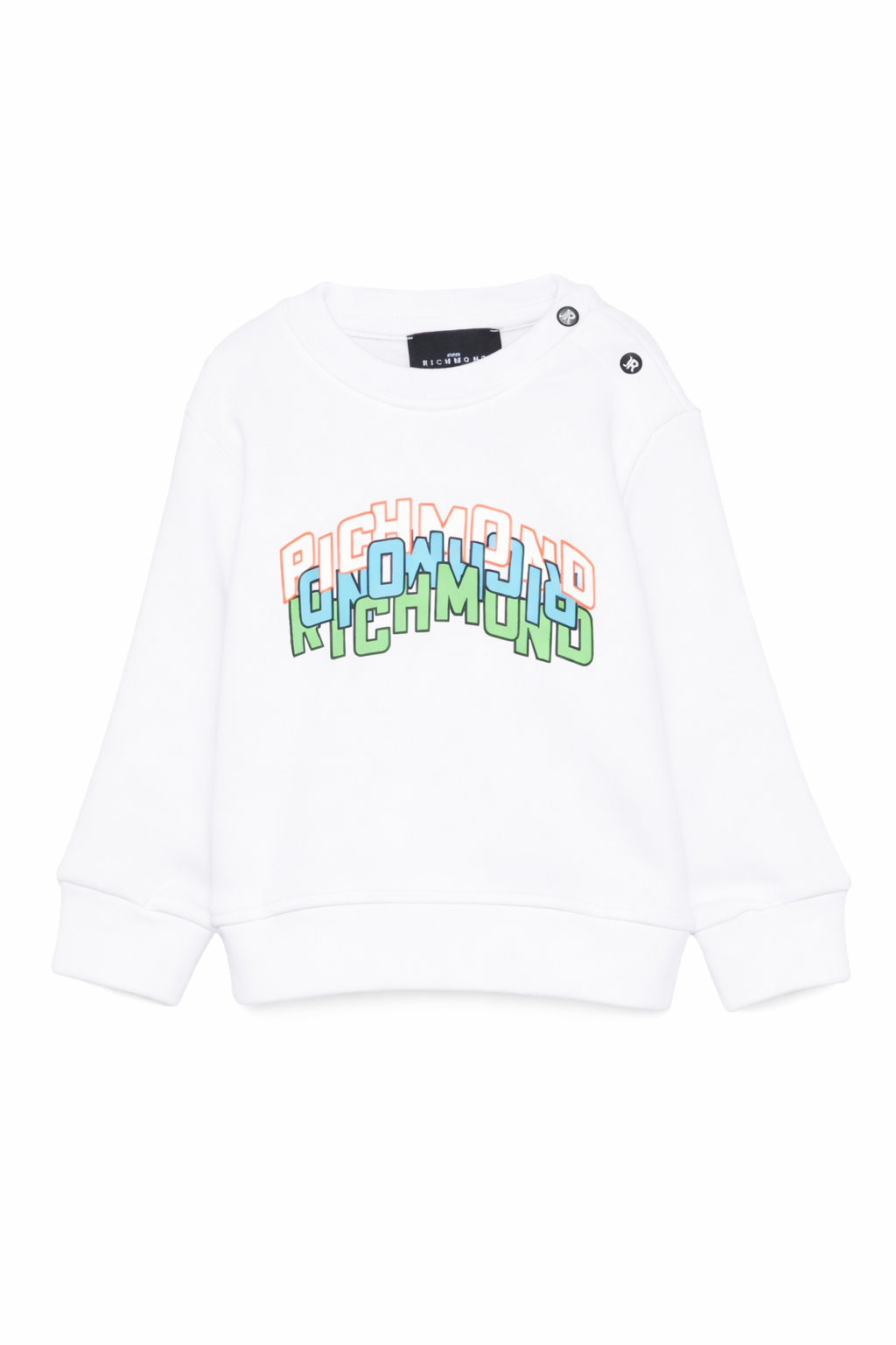 Felpa per neonato John Richmond Junior bianca con logo sul davanti RIP26102FE WHITE JOHN RICHMOND KIDS 
