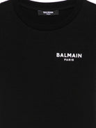 T-shirt per bambina Balmain Kids nera con logo sul davanti BY8C61 Z3277 930BC BALMAIN KIDS 