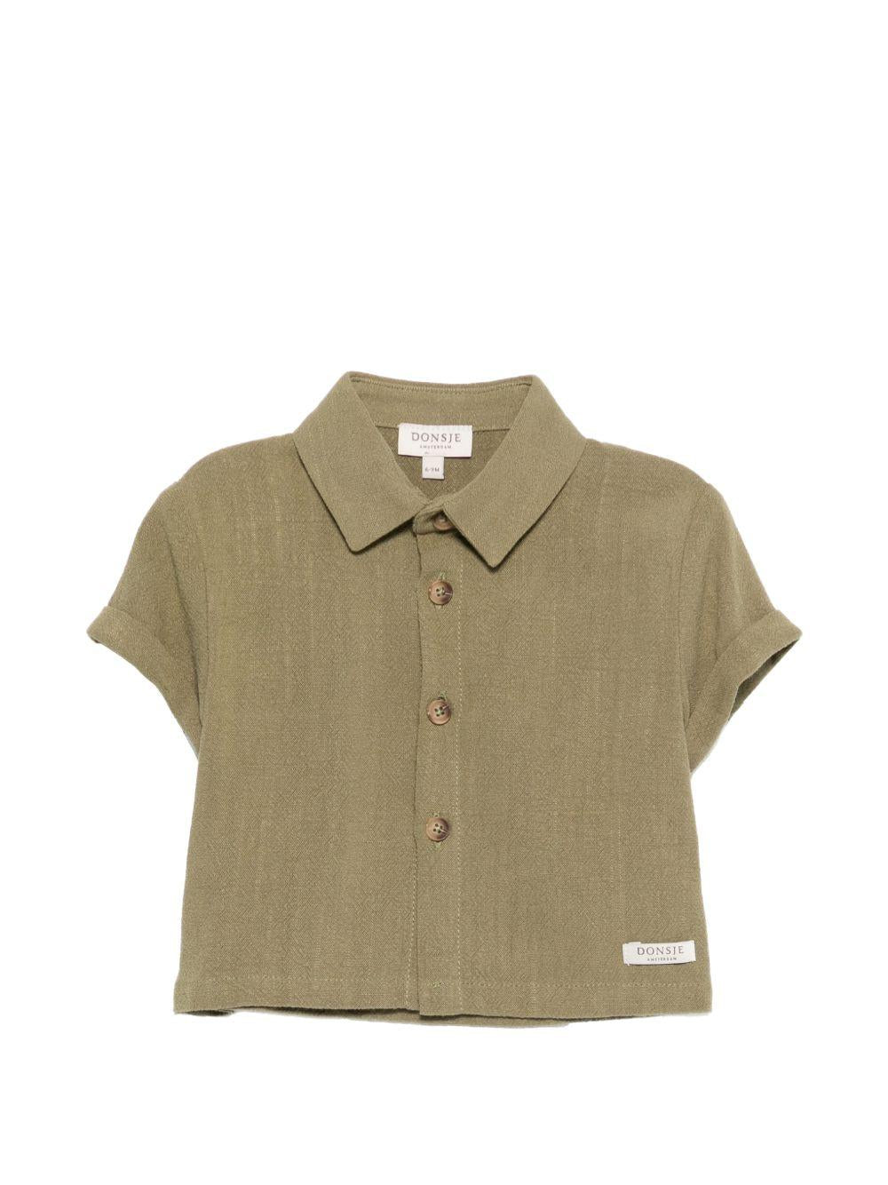Camicia per neonato Donsje verde con design a colletto 4099500 00116 DONSJE KIDS 
