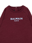 T-shirt per neonato Balmain Kids bordeaux con maniche reglan BZ8310 Z3672 530CE BALMAIN KIDS 