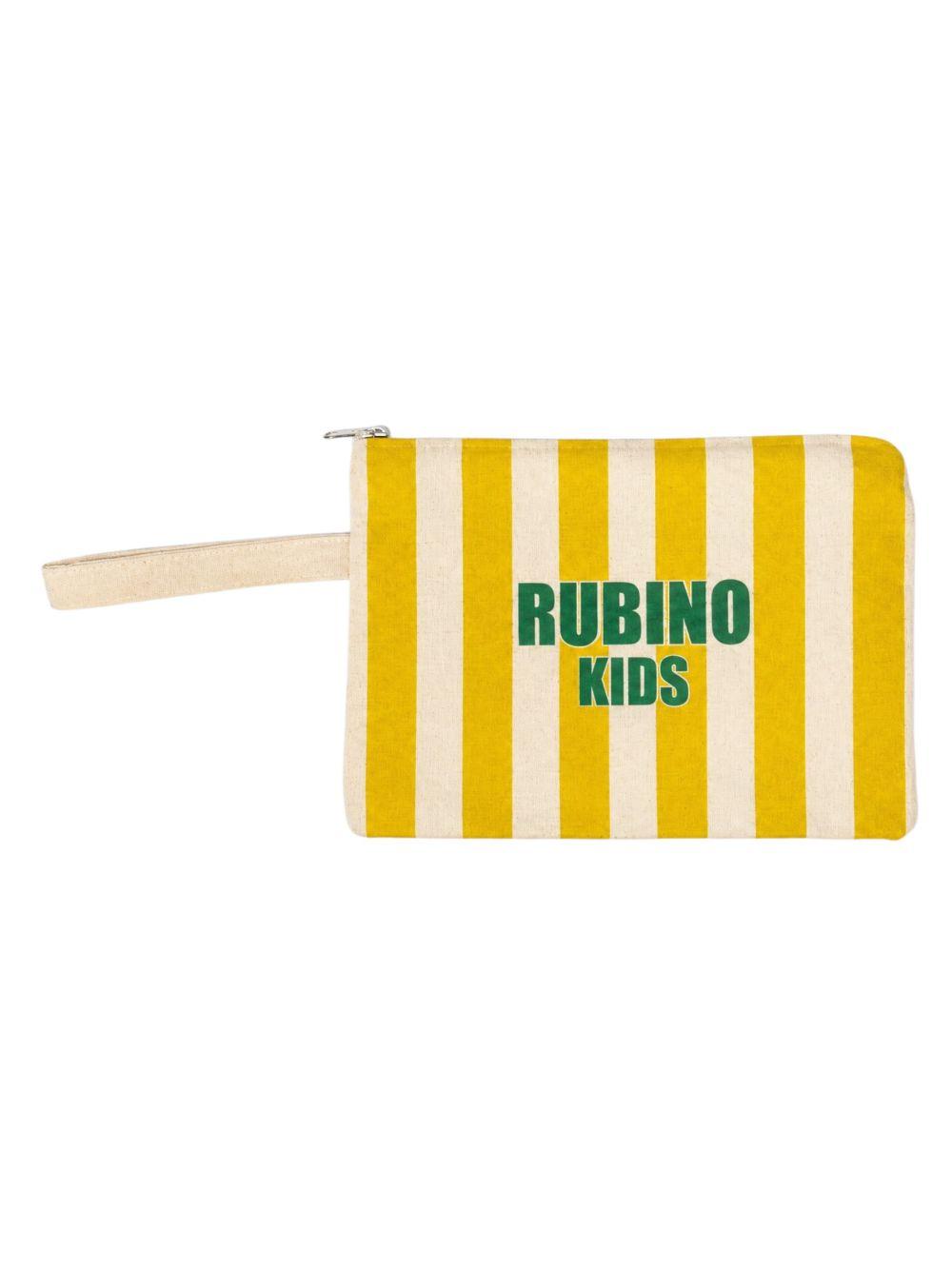 Pochette personalizzata Rubino Kids gialla con design a righe POCHETTE GIALLA RUBINO 