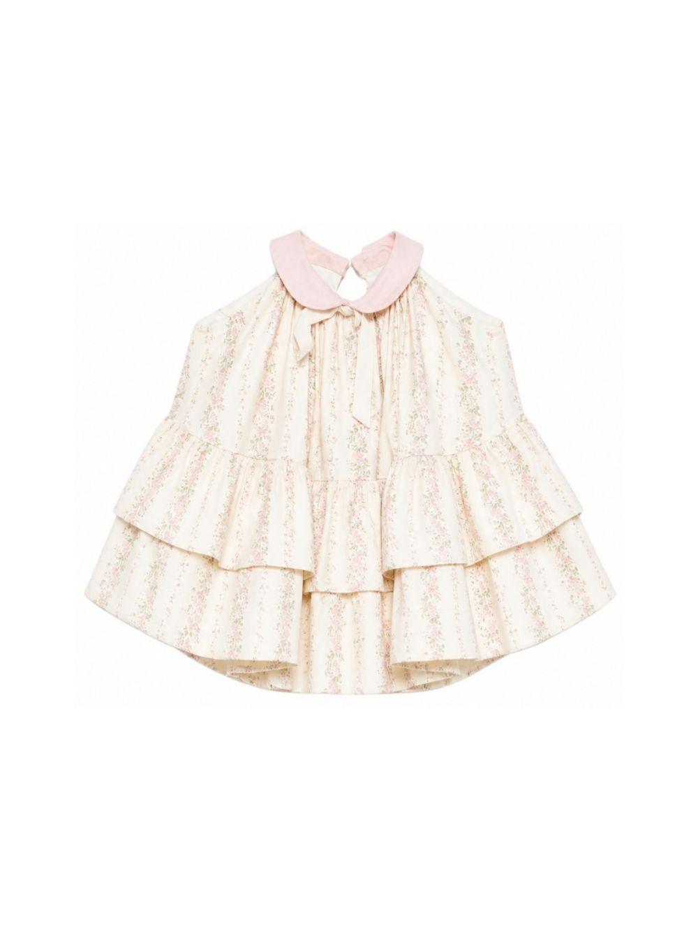 Abito per neonata La Stupenderia beige con colletto alla Peter Pan 2TJAB88 T78 LA STUPENDERIA KIDS 