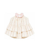 Abito per neonata La Stupenderia beige con colletto alla Peter Pan 2TJAB88 T78 LA STUPENDERIA KIDS 