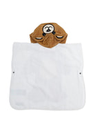 Accappatoio per neonati Moschino Kids bianco con stampa orsetto MUX05OLGA24 10101 MOSCHINO KIDS 