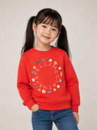 Felpa per bambini Stella McCartney Kids rossa con stampa grafica TZ4A50 Z3059 411 STELLA McCARTNEY KIDS 