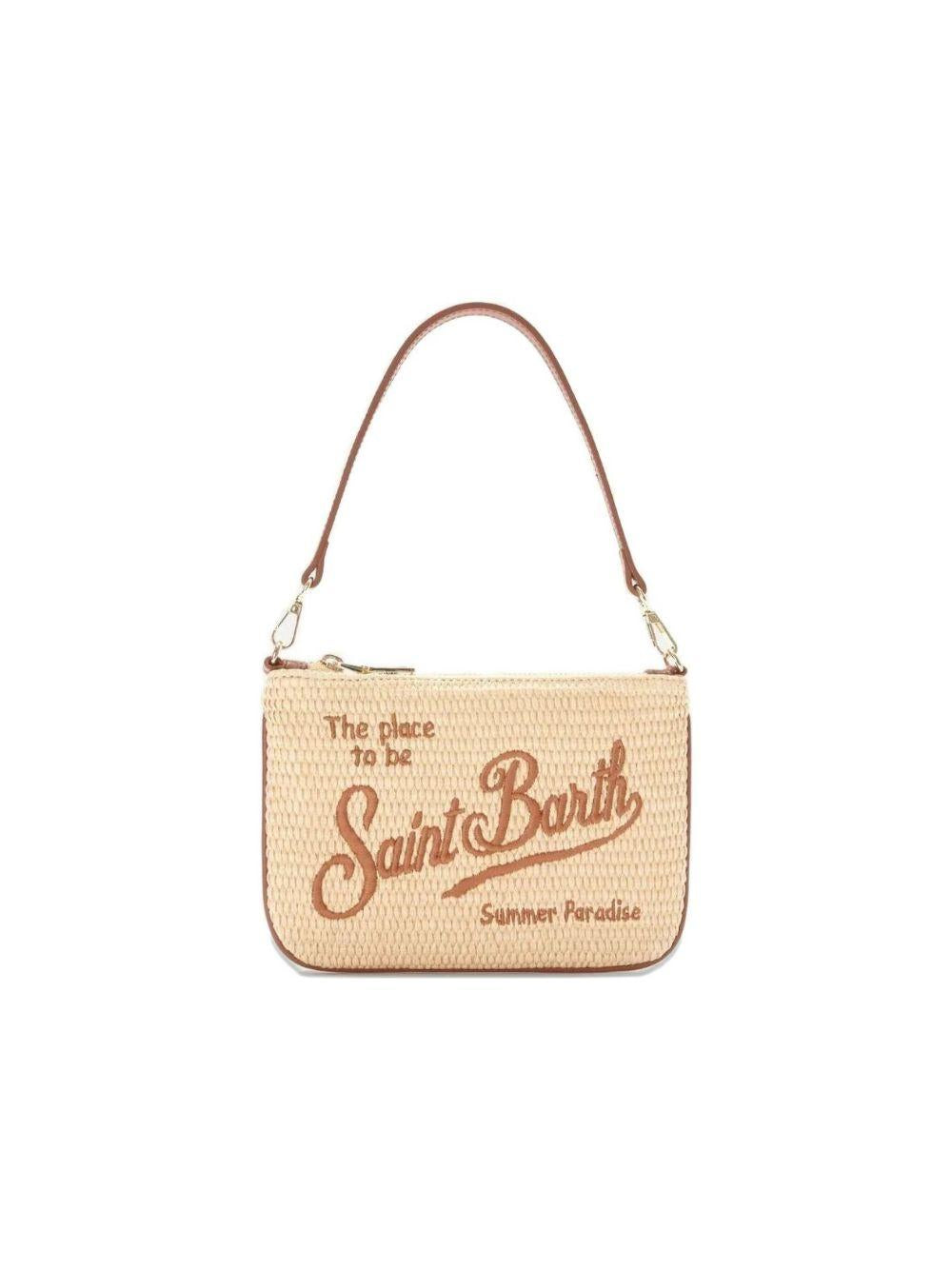 Borsa Parisienne MC2 Saint Barth beige con trama intrecciata PARM002 00368L MC2 ST. BARTH KIDS 
