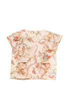Blusa per bambina Etro Kids arancione chiaro con stampa a  fiori GY5A82 M0082 458MC ETRO KIDS 