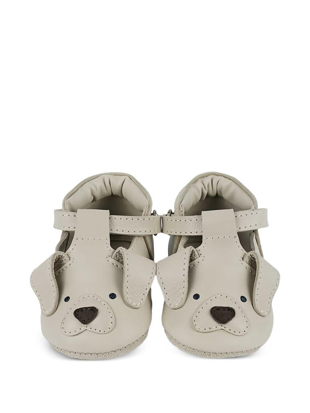 Sneakers per neonati Donsje beige con design a forma di cagnolino 1003011 PU007 DONSJE 