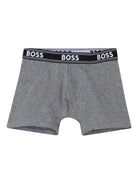 Set di cinque boxer Boss Kids multicolore con stampa logo sull'elastico J52664 09B BOSS KIDS 