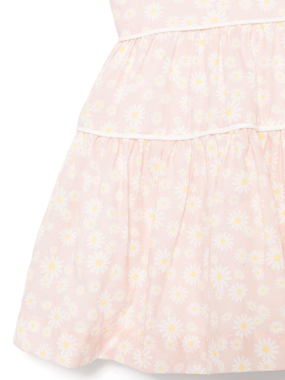 Abito con stampa a fiori per neonata Il Gufo rosa con girocollo P25VA319C4138NB 320 IL GUFO 