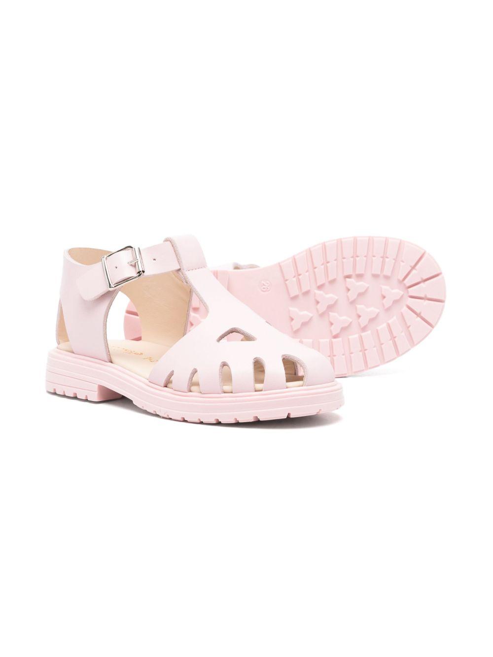 Sandali in pelle per bambina Florens rosa con chiusura con fibbia E8300 10I FLORENS 