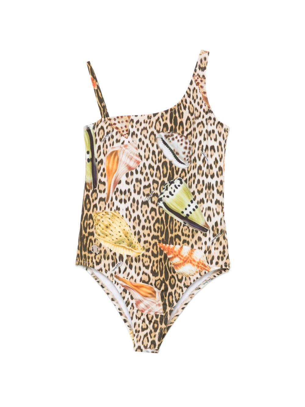 Costume da bagno per bambina Roberto Cavalli Kids marrone con stampa leopardata CGP26055CO MACULA N.H. ROBERTO CAVALLI KIDS 