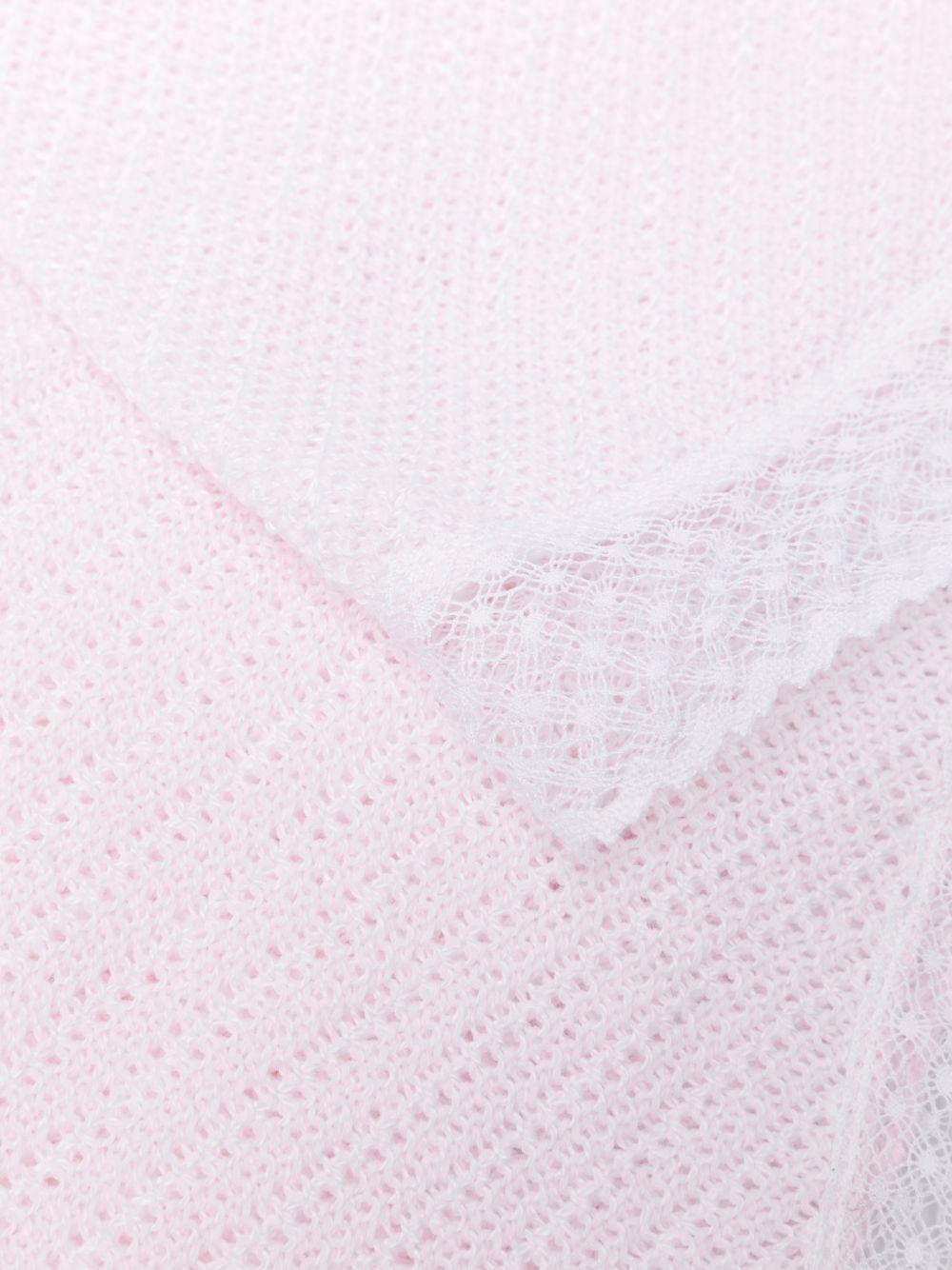 Coperta per neonata Paz Rodriguez rosa con pizzo Paz V26 029-123388 3701 PaZ RODRIGUEZ 