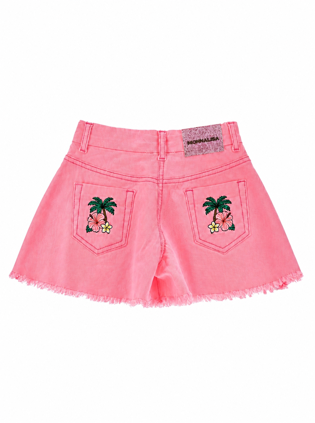 Shorts per bambina Monnalisa Kids x Disney rosa con decorazioni ricamate sul retro 19H420 8043 0093 MONNALISA KIDS 
