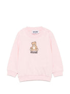 Felpa per neonata Moschino Kids rosa con motivo Teddy Bear MUF06ILCA40 50209 MOSCHINO KIDS 