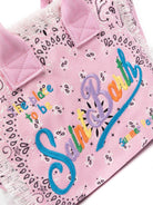 Borsa Colette MC2 Saint Barth rosa con logo arcobaleno ricamato COL0001 02567L MC2 ST. BARTH KIDS 