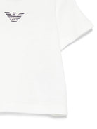 T-shirt per neonato Emporio Armani Kids bianca con logo aquila sul davanti EB000419 AF15013 M0134 EMPORIO ARMANI KIDS 