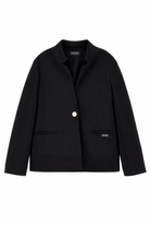 Blazer per bambina Monnalisa nero con tasche a filetto 41G100 7231 0050 MONNALISA KIDS 