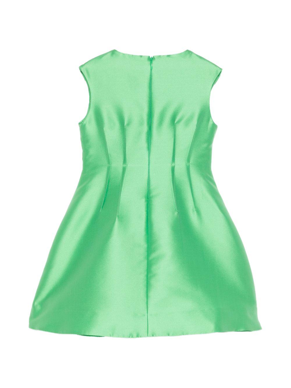 Elie Saab Junior green dress with shoulder embellishments ELIE SAAB | Special Price Rubino Kids Elie Saab Junior green dress with shoulder embellishments ELIE SAAB | Special Price Rubino Kids