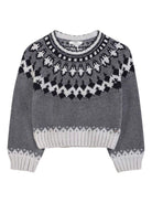 Maglione per bambina Chloé Kids grigio con maglia con motivo a intarsio C20797 A46 CHLOE' KIDS 