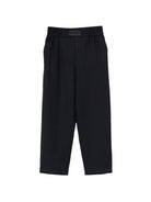Pantaloni per bambino Balmain Kids blu con toppa con logo sul davanti BY6P80 I0196 621 BALMAIN KIDS 
