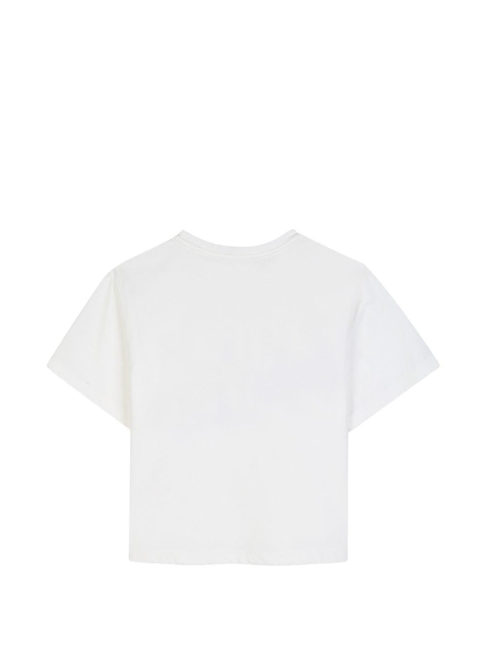 T-shirt per bambini Lanvin Kids bianca con stampa grafica N30398 117 LANVIN KIDS 