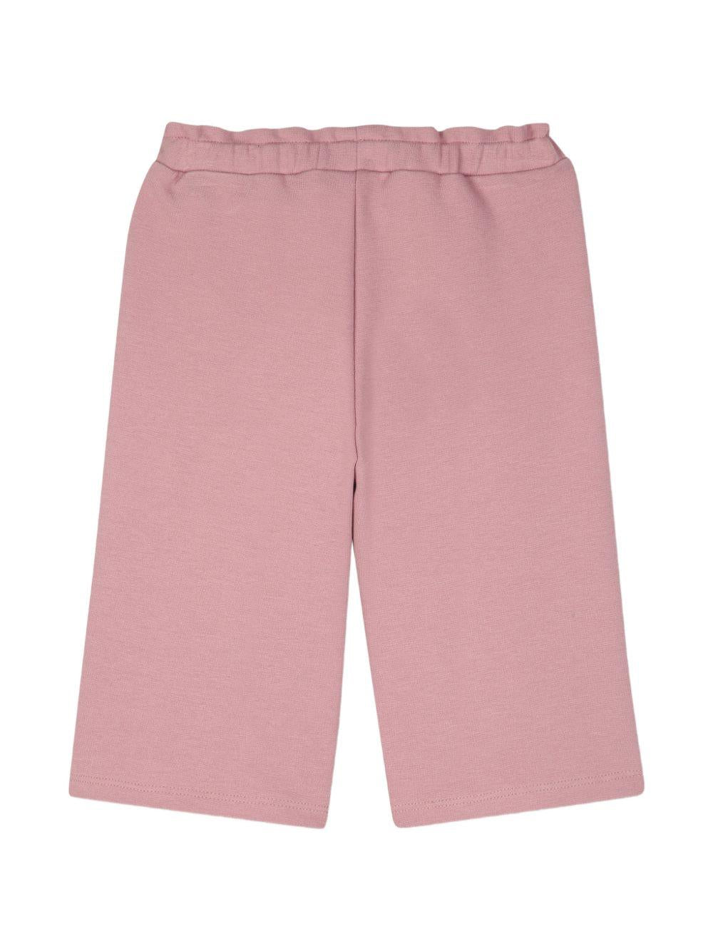 Pantaloni sportivi per neonata Chloè Kids rosa con placca logo C21349 48W CHLOE' KIDS 