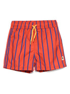 Costume da bagno per bambino Mini Rodini rosso a righe verticali 2528011242 RED MINI RODINI 
