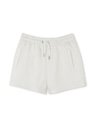 Shorts per bambina Chloé Kids bianco in cotone biologico e logo sul retro C20464 117 CHLOE' KIDS 