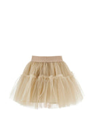 Gonna per bambina Monnalisa Kids beige con trama in tulle 17HGON T9945 0003 MONNALISA KIDS 