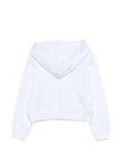 Felpa per bambino Moschino Kids bianca con cappuccio HDF06SLCA52 10101 MOSCHINO KIDS 