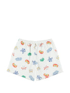 Set di tre pezzi pigiama per bambino Petit Bateau bianco con stampa animali A0F6P 01 PETIT BATEAU KIDS 