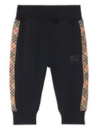 Pantaloni sportivi per neonato Burberry Kids nero in cotone 8112686 A1189 BURBERRY KIDS 