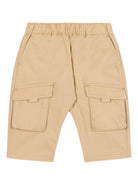 Pantaloni per neonato Moschino Kids marrone con applicazione logo MUP05DLYA01 20821 MOSCHINO KIDS 