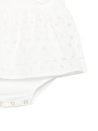 Abito per neonata Louise Misha bianco con dettagli traforati FRI-S26-R0290 OFF WHITE LOUISE MISHA KIDS 
