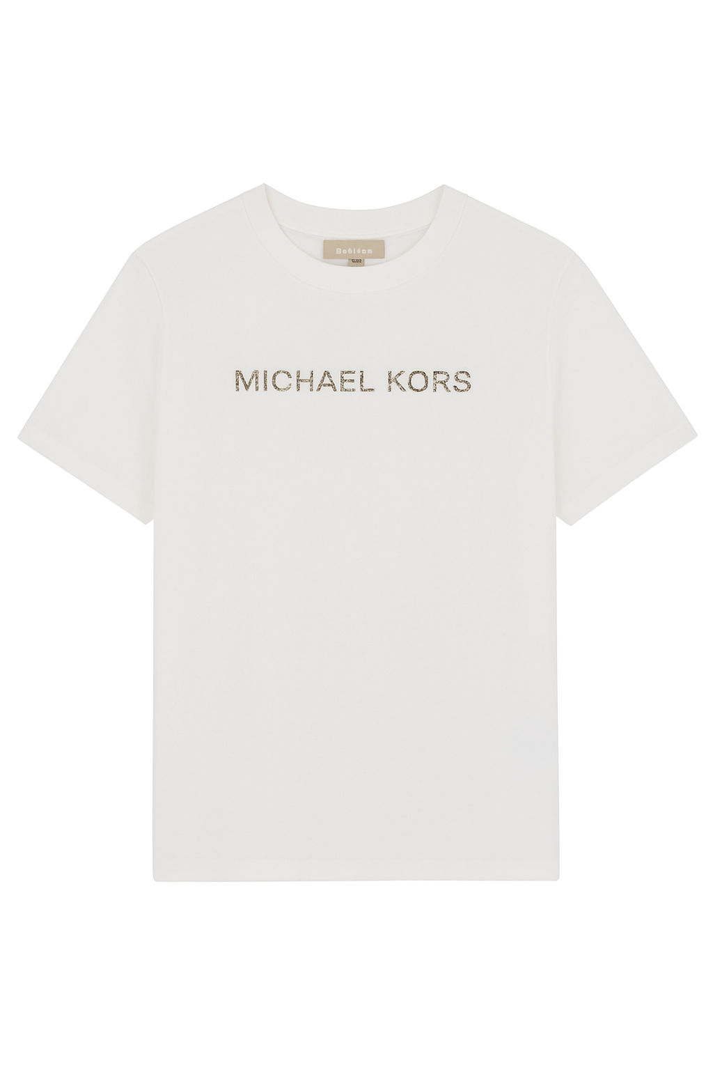 T-shirt per bambina Michael Kors Kids bianca con dettaglio logo R30602 117 MICHAEL KORS KIDS 