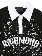 T-shirt per bambina John Richmond Junior nero in paillettes RGP26041PO BLACK JOHN RICHMOND KIDS 