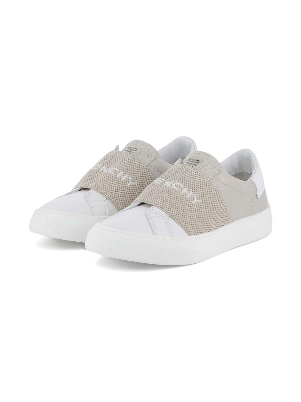 Sneakers per bambina Givenchy Kids beige con scritta con logo H30910 184 GIVENCHY KIDS 