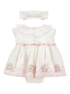 Abito per neonata Monnalisa bianco con stampa coniglietti 35G511 7000 0190 MONNALISA KIDS 