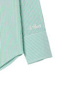 Camicia per donna MC2 Saint Barth verde con design a righe CYS0001 01414L MC2 ST. BARTH 