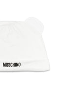 Set tutina e cappellino per neonati Moschino Kids bianco con stampa Teddy Bear MUY090LAA01 10063 MOSCHINO KIDS 