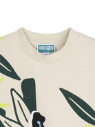 Felpa per bambino Kenzo Kids beige con motivo elefante K61663 255 KENZO KIDS 