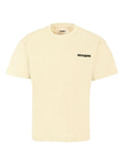T-shirt per bambini MSGM Kids giallo chiaro con stampa logo F5MSJUTH056 MS041 MSGM KIDS 