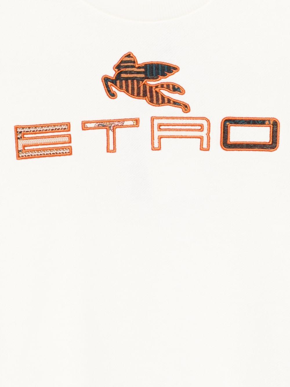 Felpa girocollo per bambino Etro Kids bianca con logo GY4P50 Z3183 102 ETRO KIDS 